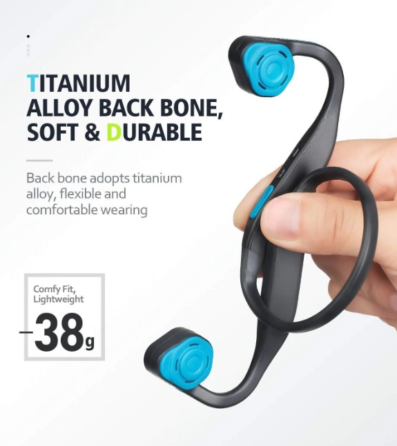 the vidonn fi headset headband being freely twisted and bent showing it is very flexible