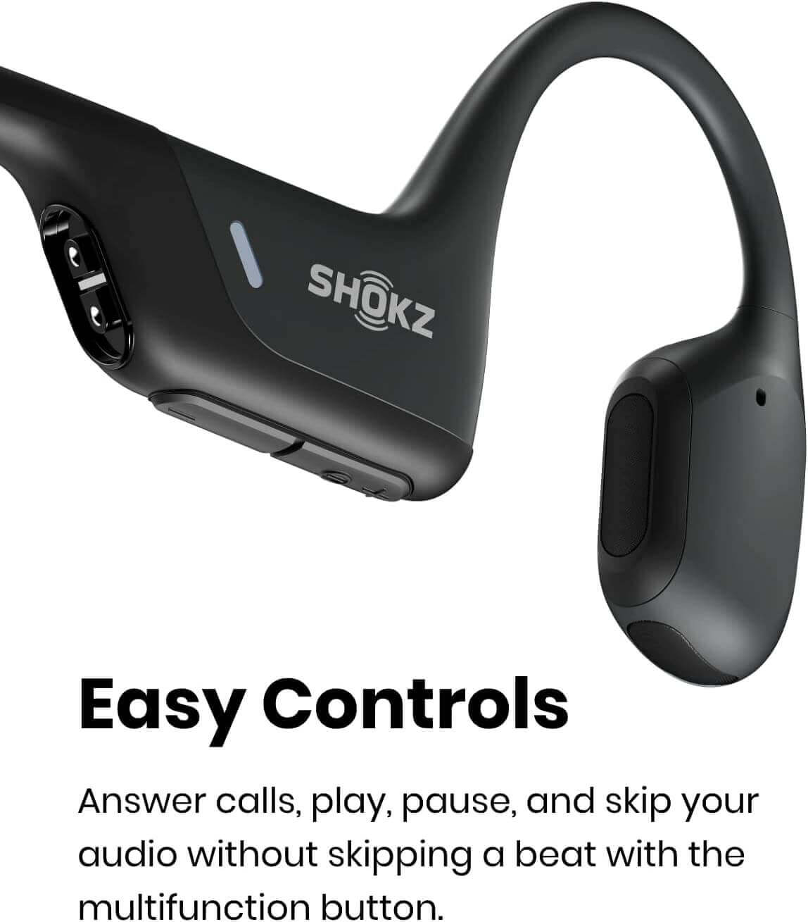 shokz openrun pro with easy to use and access controls